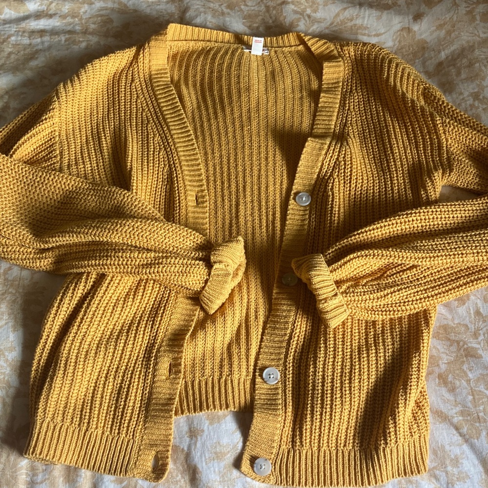 Mustard Yellow Women's Cardigan